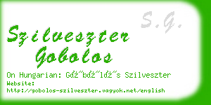 szilveszter gobolos business card